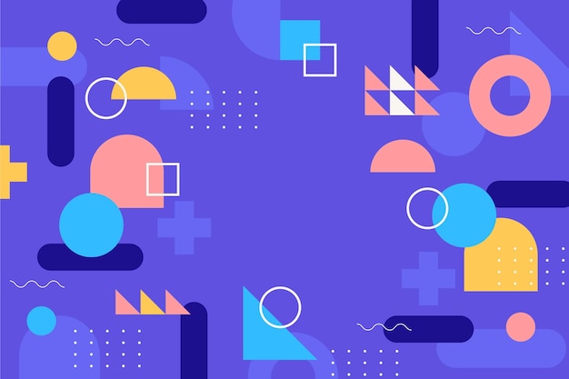 Colorful abstract shapes design background