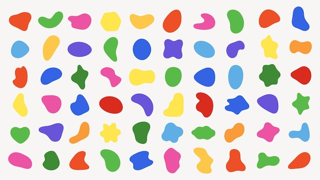 Colorful abstract shapes pattern with various vibrant shapes Abstract shapes in red blue green yellow Vibrant colorful abstract design Colorful shapes vector element set