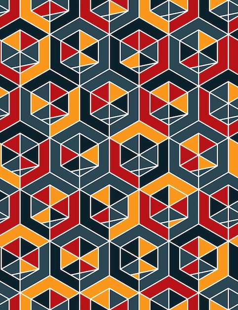 colorful abstract textured geometric seamless pattern with geometric figures. vector bright textile backdrop.