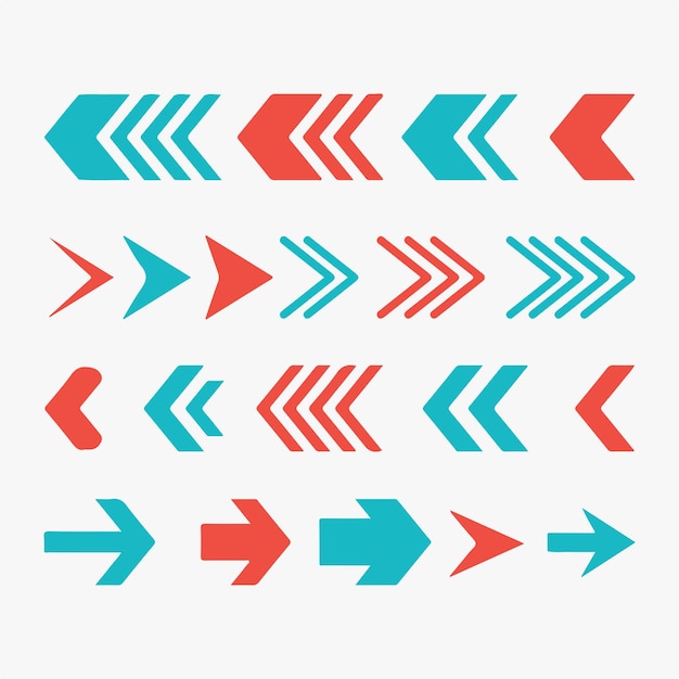 colorful arrow flat design