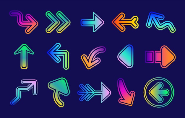 colorful arrows with arrows pointing to the right