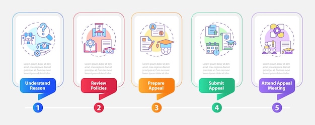 Colorful athletic scholarship layout with linear icons