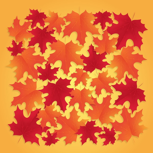colorful autumn maple leaves composition fall maple leaves set pattern vector art background print