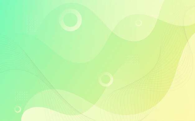 Colorful background template with gradient colors bright green and yellow Wave effect design