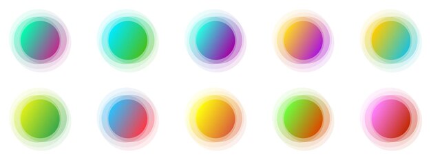 Colorful banners. Set of creative round banners. Vector illustration. Abstract background