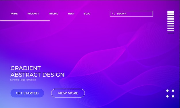 Colorful Blurry Gradient Vector Background for Landing Page