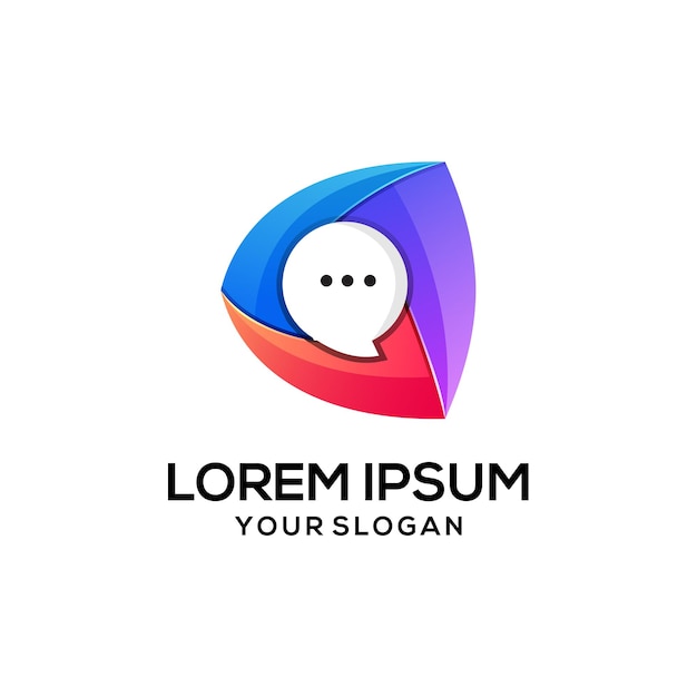 Colorful bubble chat logo