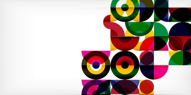 Colorful circle abstract background Template for wallpaper banner presentation background