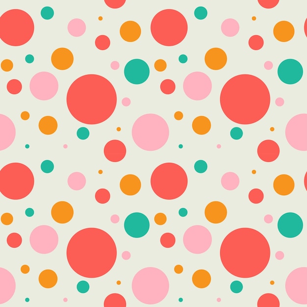 colorful circle vector seamless pattren on a light background