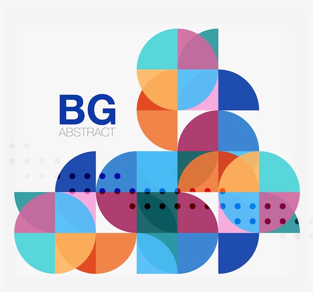 Colorful circles modern abstract composition with text Geometric background Vector template background for workflow layout diagram number options or web design
