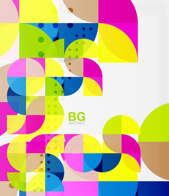 Colorful circles modern abstract composition with text Geometric background Vector template background for workflow layout diagram number options or web design