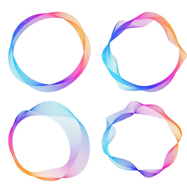 Colorful circles on a white background