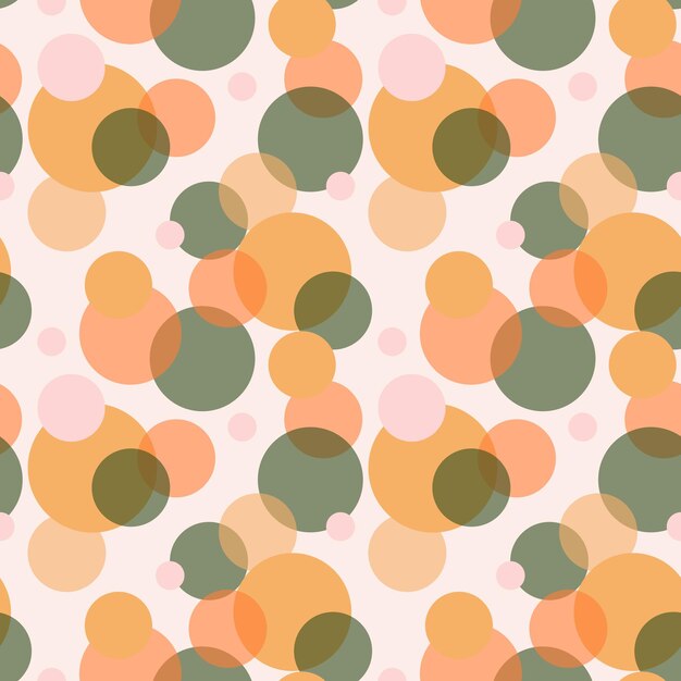 Colorful circles seamless pattern Wallpaper illustration with diverse circles