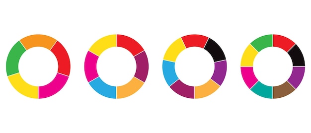 Colorful Circular Charts for Data Representation