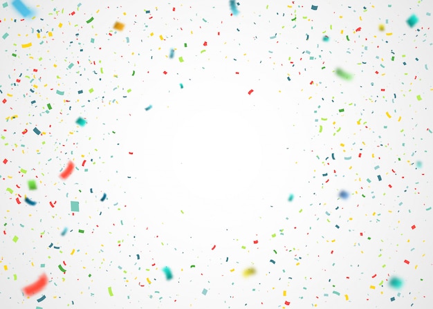 colorful confetti flying randomly. abstract background with explosion particles