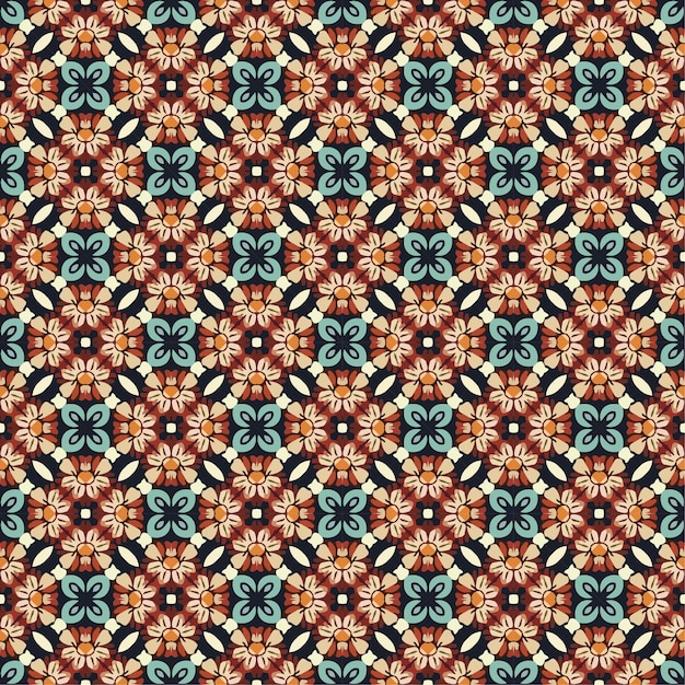 Colorful damask pattern design minimalist background