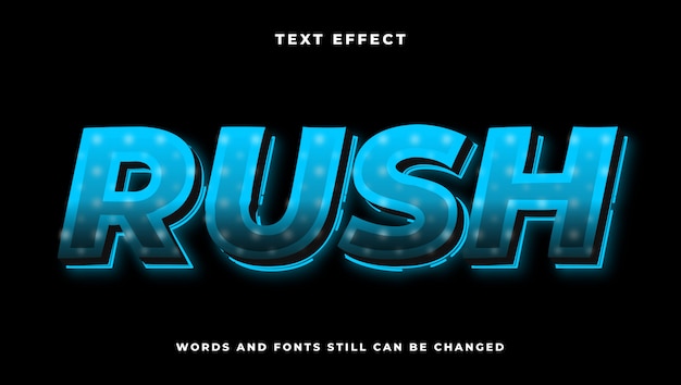 Colorful editable modern text with light effect