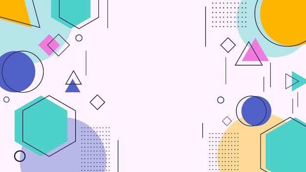 Colorful Flat Geometric Vector Background for background Slide
