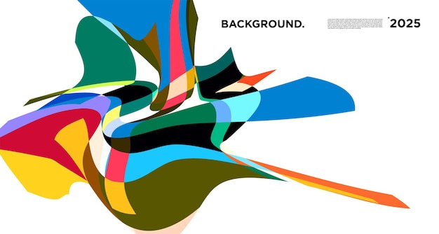 Colorful fluid abstract background for new year 2025