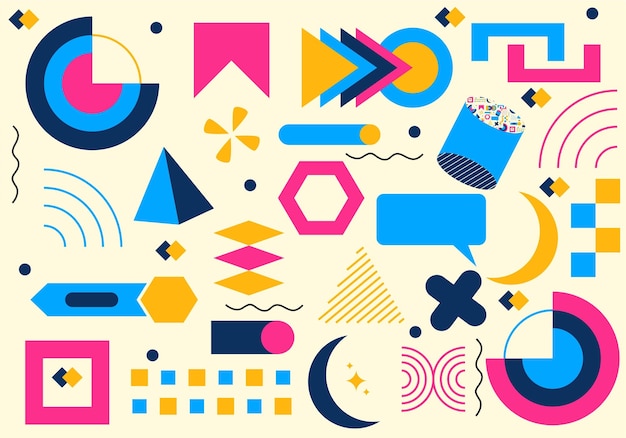 Colorful geometric background Minimal cover template design