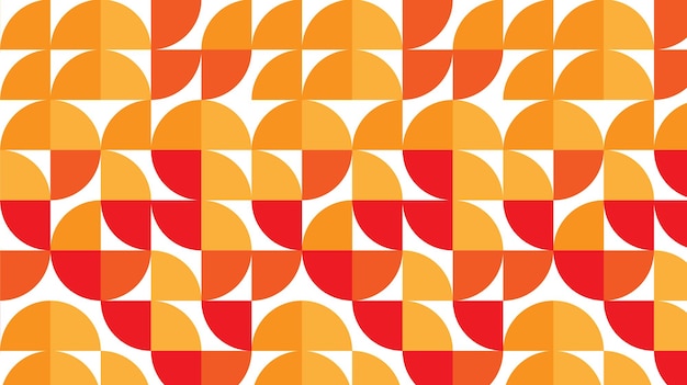 Colorful geometric mosaic seamless pattern illustration with creative abstract shapes