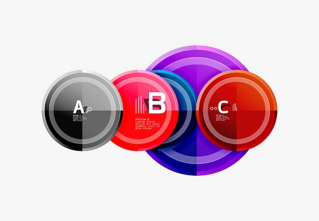Colorful glossy circles background