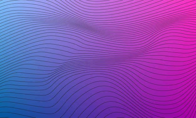 colorful gradient background design with wave pattern lines