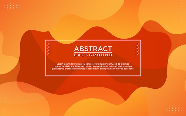 colorful gradient fluid liquid dynamic shape background orange and yellow vector