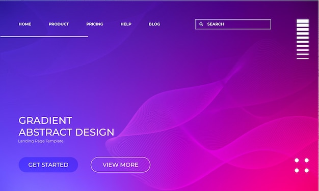 Colorful Gradient Lights Vector Background Design for Web Template