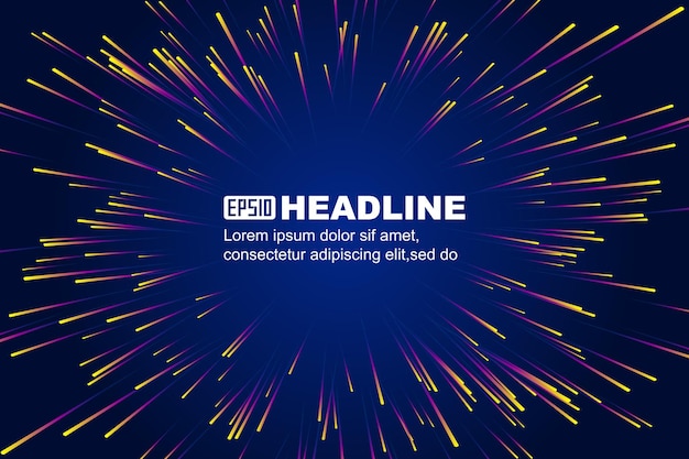 Colorful gradient radioactive lines poster background
