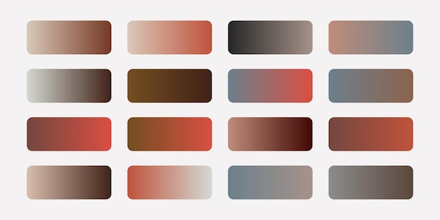 Colorful gradients in different color themes and shades big set