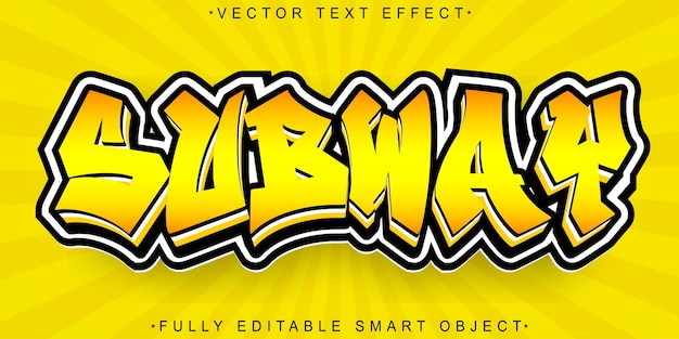 colorful graffiti subway vector fully editable smart object text effect