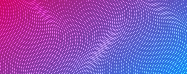 Colorful halftone background with flowing dots