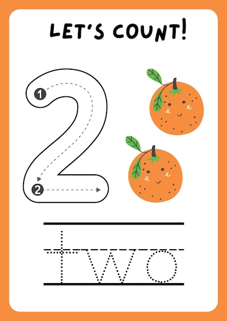 Colorful Illustrative Lets Count the Number 110 Math Worksheet