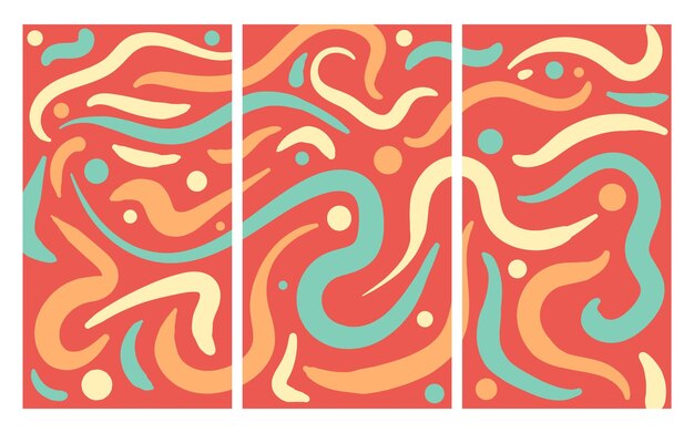 colorful irregular line art vector abstract background for 2024 festival