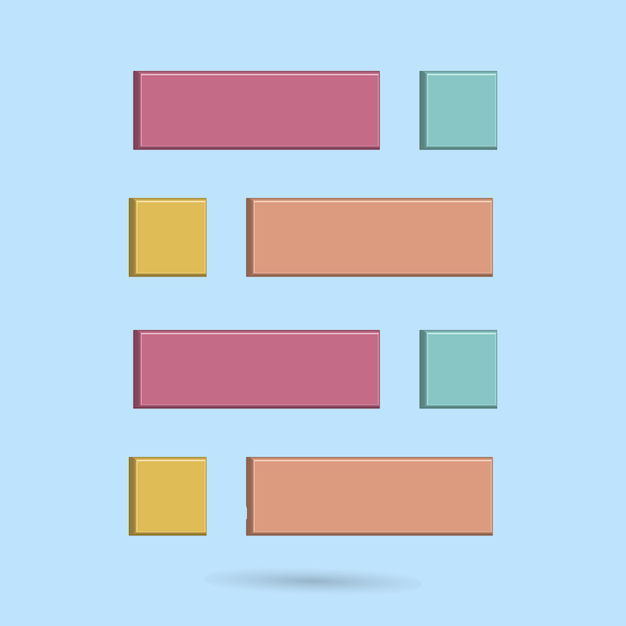 colorful labels for writing titles or other descriptions