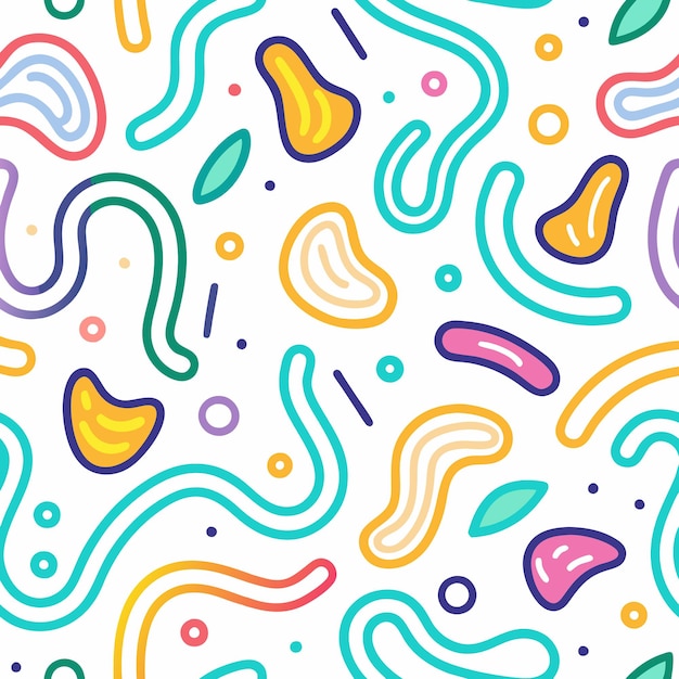 colorful line doodle background