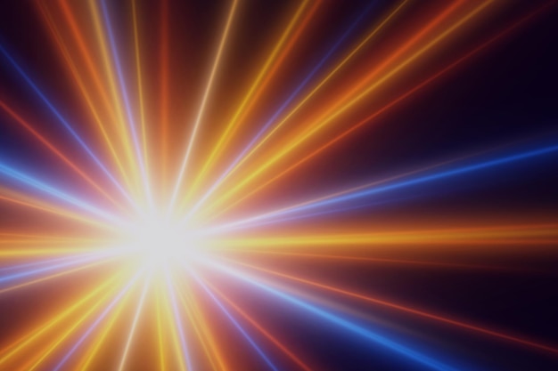 Colorful lines of neon light Abstract neon light background high speed motion