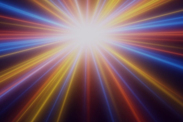 Colorful lines of neon light Abstract neon light background high speed motion