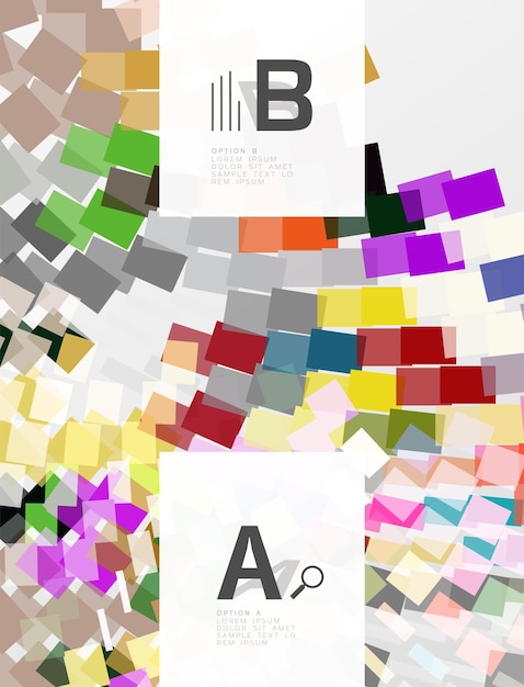colorful lines rectangles and stripes with option infographics abstract background