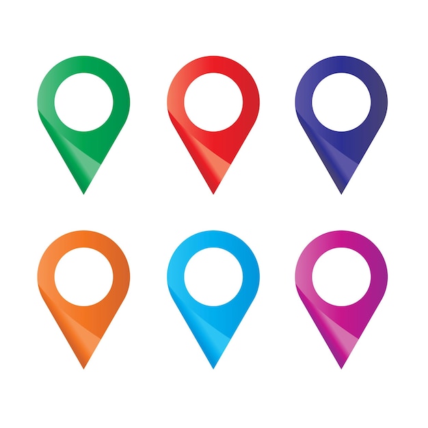 Colorful location icon illustration design
