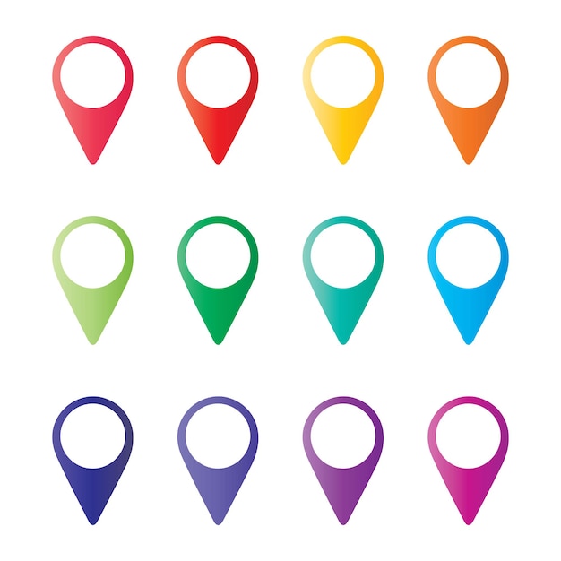 Colorful Map Markers