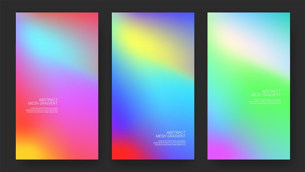 Colorful Mesh Gradient Background Social Media Post Story Template