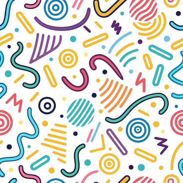 colorful minimalist background doodles