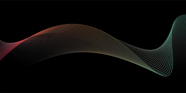 Colorful motion sound wave on a dark background
