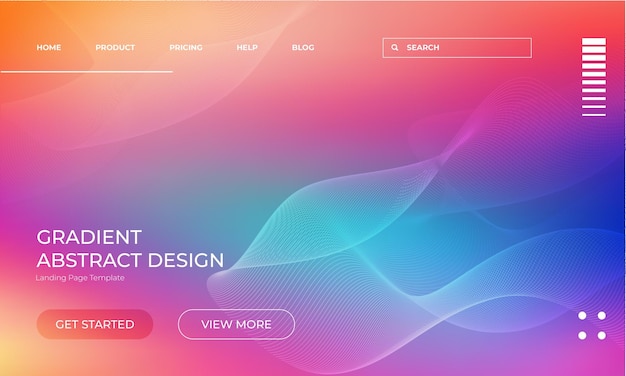 colorful patterned abstract vector gradient background for landing page