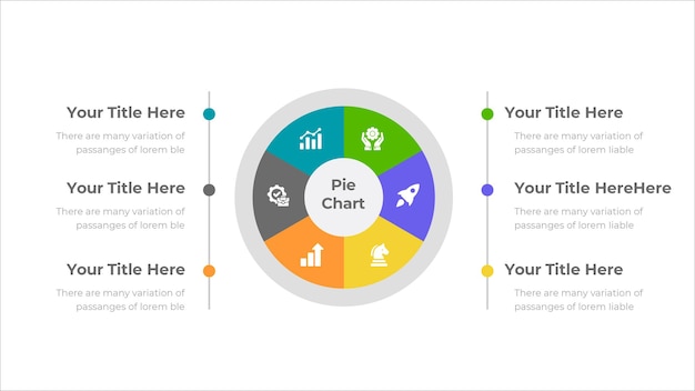 Colorful Pie Chart with Placeholder Text for Business Presentation