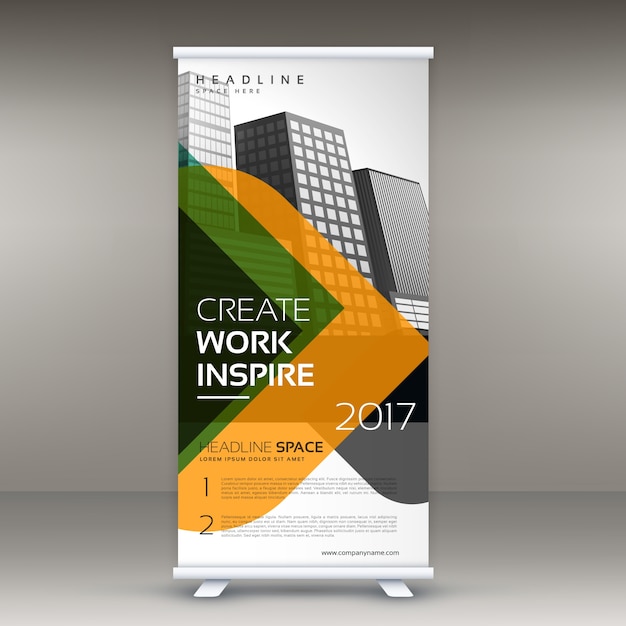 Colorful roll up banner template