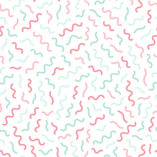 Colorful seamless memphis pattern curves mosaic texture Fashion design 8090s