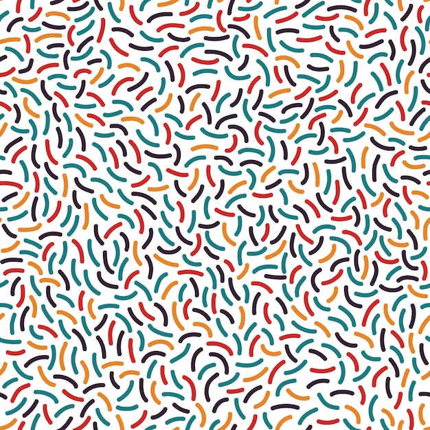 Colorful seamless pattern Fashion 8090s Bright Curve mosaic textures